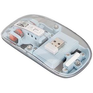 RGB Draadloze Muis, Magnetische Hoes Transparant Oplaadbaar 400mAh 2400DPI Draadloze Muis voor Werk (Blauw)