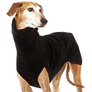 WJCCBJQXW Huisdierenkleding windhond grote hondenkleding coltrui shirt zweep hond stretch fleece vest huisdier trui jas voor kleine middelgrote grote honden (kleur: zwart, maat: XXL)