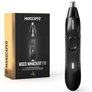 MANSCAPED® Weed Whacker® 2.0 elektrische neus- en oorhaartrimmer – precisie-instrument met oplaadbare batterij, nat/droog, gemakkelijk schoon te maken, verbeterd roestvrijstalen vervangbaar mes