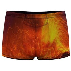 Volcano Eruptions Boxershorts voor heren, sexy shorts, mesh boxers, ondergoed, ademende onderbroek, string