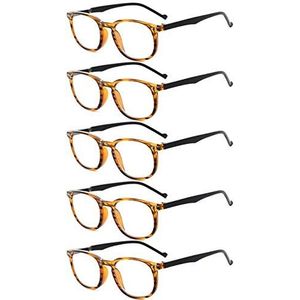 eyekepper Set van 5 Spring Scharniere 80's Classic Lesebrille Amber +3,50