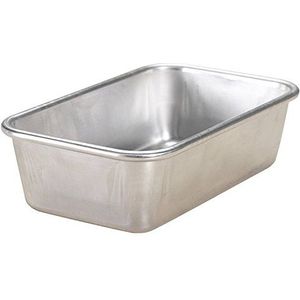 Nordic Ware Bakvorm van natuurlijk aluminium, lengte 22,9 cm, b 13,5 cm, h 7 cm, zilverkleurig