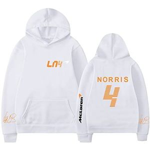 TYI Unisex hoodie, Lando Norris, Japanse anime sweatshirt, Harajuku-cartoon, hip-hop-mode, F1-kleding voor racingfans, hoodie voor heren en dames (S-3XL) (16, XL)