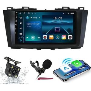 Android 14 Autoradio Navi voor M-azda 5 2010-2015 9 ""Screenradio met draadloze carplay Android Auto GPS Navigatieondersteuning Bluetooth 5.0 HIFI FM 5G-WiFi SWC MIC-camera,M400s