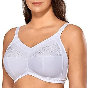 DELIMIRA Mastectomiezakken Voor Dames Draadloze Postoperatieve Slaap-bh In Grote Maten wit 85C