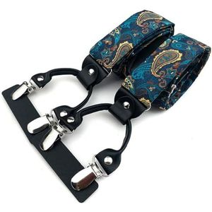 ROUZIHU Heren Y-vormige elastische band met 6 clips en verstelbare elastische band for volwassenen(Multi-colored)