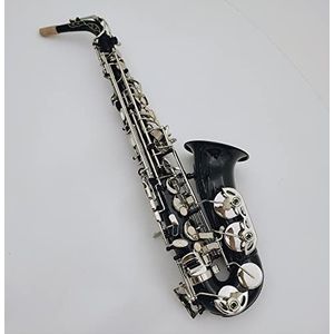 Zengxue Alto Saxofoon Brass Eb Tune Muziekinstrumenten E-flat Black Nickel Plated Pearl-knoppen Sax beginners kit