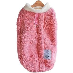 Winter warme hondenvest kleding zachte pluche honden kattentrui compatibel met poedel chihuahua kleding puppyjas (Color : Pink, Size : XL)