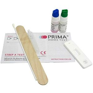 Prima Streptokokken A-test - Snelle en nauwkeurige Streptococcus Een infectiedetectie voor keelpijn - Eenvoudig thuisgebruik