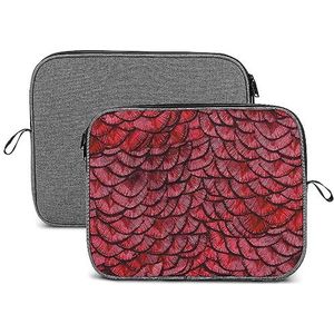 Red Dragon Scales Laptop Sleeve Case Beschermende Notebook Draagtas Reizen Aktetas 13 inch