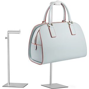 FNG8 Aanpasbare Handtas Standaard [2-Pak] - Multifunctionele Hand Tasdisplay Standaard voor Hoed, Accessoires - Roestvrijstalen Tassenstandaard - Makkelijke Hoogteaanpassing, Stabiele Basis - Zilver