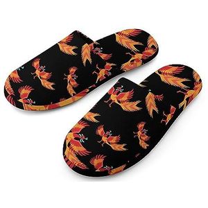 Fire Phoenix katoenen pantoffels voor dames, indoor huisschoenen, wasbare pantoffels voor vrouwen, maat 38-39 (7-8)