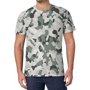 Army Camouflage T-shirt met korte mouwen voor heren, casual ronde hals, modieus zomertops