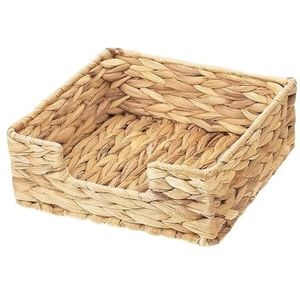 Gastendoek Servethouder Lange Zeegras Geweven Rotan Rieten Tafel Diner Papier Hand Gastendoek Servet Mand Lade Caddy (18x18x7cm)