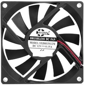 2 stuks voor SXDOOL 8015 12V-ventilator PC-computerventilator 80 mm 8 cm 12 V 0,15 A Stille DC behuizingskoelventilatoren