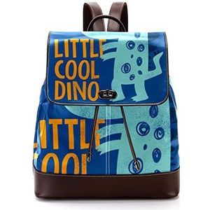 Gepersonaliseerde casual dagrugzak tas voor tiener reizen business college dinosaurus blauw, Meerkleurig, 27x12.3x32cm, Rugzak Rugzakken
