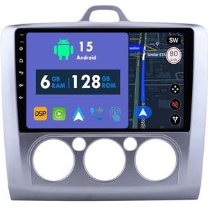 RoverOne Autoradio GPS voor Ford Focus 2 II 2006-2011 Carplay Android Auto Stereo Hoofdeenheid Bluetooth WiFi Radio Speler Sat Navigatie