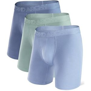 DAVID ARCHY Herenondergoed van bamboe, boxershort, slip, ademend en zacht, boxer met gulp, S