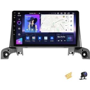 ZARAPLUS Android 13 2 DIN Bluetooth Autoradio 9 Inch Touchscreen Voor Peugeot 3008 2017~2020 Met AHD Achteruitrijcamera/GPS-Navigatie/BT/Stuurwielbediening/Koelventilator/Multimediaspeler,NF7