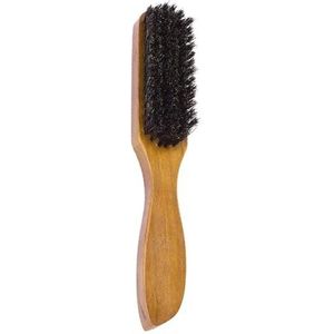 1 st natuurlijke varkenshaar borstel kam antistatische kappers haar stijlvolle kam hout mannen/vrouw haarborstel gereedschap (maat : log kleur)