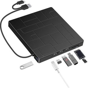 Externe CD/DVD-drive 7-in-1 USB 3.0 Slanke Draagbare Dvd-speler CD-ROM-brander Externe Schijfdrive Optisch For PC Laptop Desktop
