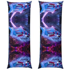 ERSDWRE Mooie gitaar decoratieve kussensloop lange kussensloop gebruikt voor bedden banken binnenplaatsen lichaam kussensloop