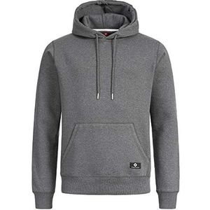 Höhenhorn Janga Hoodie heren capuchon pullover hoodie sweatshirt van hoogwaardig katoen, donkergrijs, M