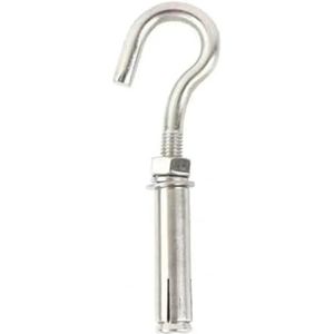 Uitbreidingsschroeven, Open bekerhaak expansiebout 10 stuks roestvrij staal M6/8/10/12 expansiehaak schroef hijsring mangatdeksel gaas met haak boiler expansiebout(M6,C2)