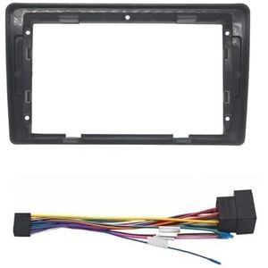 Autoradio-fasciapaneelplaatframe 9"" Auto Radio Fascia Voor Volvo S40 1995 1996 1997 1998 1999-2004 Paneel Speler Audio Dash 2 Din Frame Dashboard Montage Kit Dashboardbekledingframe(Fascia en kabel)