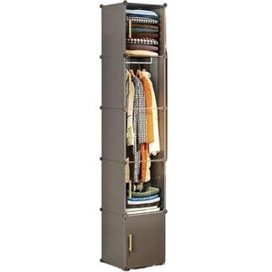 opvouwbare kledingkast Garderobe Kledingkasten Dressoirs Kubusopslag Locke Kast Kunststof Opvouwbaar Thuis Slaapkamer Opvouwbaar Meubilair garderobekast(5 Door-1-47cm)