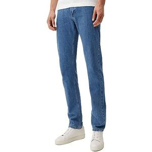 EX M & S Heren Straight Leg Jeans Blauw Denim Katoen Casual Regular Fit Broek UK Maten, Blauw, 40W / 29L