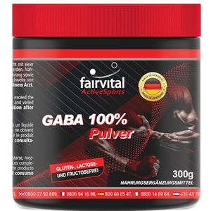 Fairvital | GABA poeder 100% puur - HOOG GEDOSEERD - VEGAN - 300g poeder - gamma-aminoboterzuur