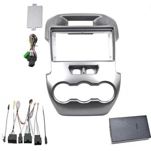 Voor F&ord Voor Ranger 2011-2015 Autoradio Dashboardframe Radiospeler 9 Inch 2 DIN Auto DVD Paneel Dashboard Kit Frame In-dash Montageframes(Silver-canbus)