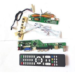 Voor LTN154AT07-F02/F03 VGA HDMI AV USB RF T.V53 controller board lcd scherm panel 1CCFL 30Pin LVDS Remote+Inverter+toetsenbord Kit (LTN154AT07-F03)