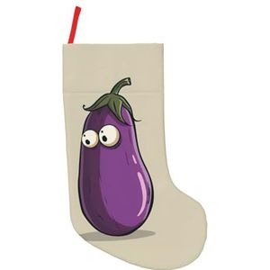 Cartoon aubergine Print Kerst Kousen,Vakantie Party Decoraties