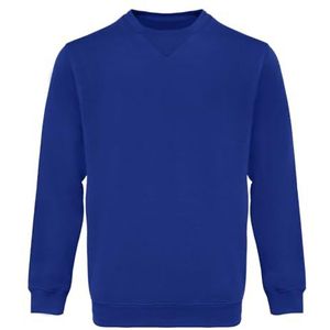 WORK IDEA Sweater met ronde hals voor heren werkkleding pullover basiswerktrui voor heren, Blauw, M