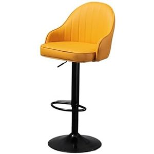 Barkruk 1 Stuks Krukken Verstelbare PU-leer Gewatteerde Keukenbarkrukken Met Rugleuning, 360 ° Draaibare Ontbijtbarstoelen Pub Stoel Thuis Keuken (Color : F, Size : Height 60-80cm)