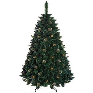 CHRISTMAS TREE New Boxed Traditional Forest Green Luxury TREE (Gold Pine, 150 cm)