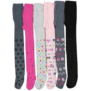 TupTam Meisjes Panty Maillot Ondoorzichtig Pakje van 6, Kleurenmix 2, 92-98