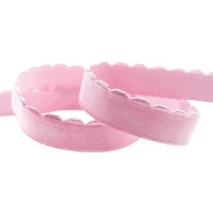 2 5 10 Yard 3/8 1/2 5/8 10mm 13mm Nylon BH-band elastische band pluche schouderband ondergoed lingerie naaien trim-Rose roze-13mm-2 yards