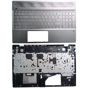 Voor HP Pavilion 15-CW 15-CS TPN-Q208 TPN-Q210 US/Russisch/Latijns laptoptoetsenbord Palmrest bovenste afdekking zilver(US Backlit)