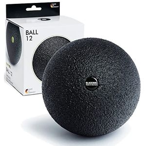 BLACKROLL® BALL 12 Fasciabal, 12 cm, kleine fasciabal, voor gerichte zelfmassage, massagebal voor de behandeling van spierspanning, gemiddelde hardheid, Made in Germany, zwart