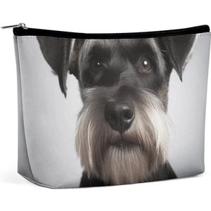 NKJJSTES Grote Capaciteit Kosmetische Zak Waterdichte Kosmetische Organisator Italië Toscaanse Cosmetische Toebehoren Organizer voor Vrouw, Schattige Schnauzer, Eén maat