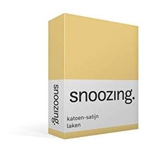 Snoozing - Katoen-satijn - Laken - 200x260 cm - Geel