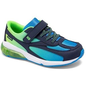 Stride Rite Unisex Kids M2p Lighted Phantom Sneaker, Blauw Groen, 8.5 Wide Little Kid