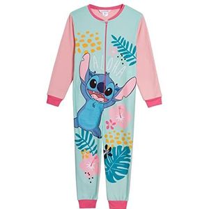 Disney Stitch Onesie voor meisjes Fleece Pyjama Alles-in-één Kinderen Pjs Met Rits Loungewear Nachtkleding
