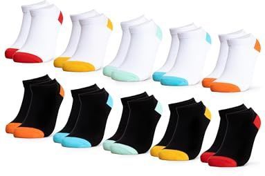 Occulto - Piccolo - Sneakersokken - Wit Zwart - Pak van 10