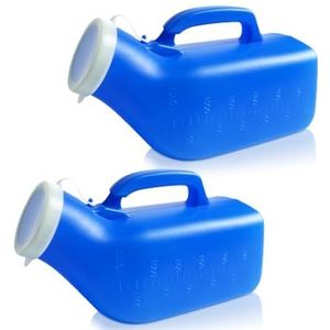 Urinezakken, Urine flessen, draagbare urinoirs for mannen, lekvrij 1200ml for ziekenhuis, incontinentie, buiten, auto, reizen(Blue2men)