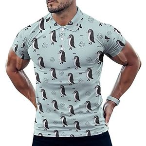 Leuke Pinguïn Grappige Mannen Polo Shirt Korte Mouw T-shirts Klassieke Tops Voor Golf Tennis Workout