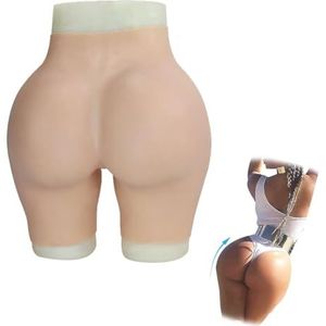 FSYH Siliconen nep vagina slipje heupen body shaper enhancer gewatteerde push-up panty verbergen gaff shorts voor crossdresser,Natura,Basic